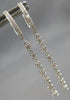 .93CT DIAMOND 18K WHITE GOLD 3D BY THE YARD CLIP ON CHANDELIER HANGING EARRINGS
