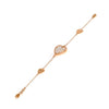 5.51CT DIAMOND & AAA MOTHER OF PEARL 18K ROSE GOLD 3D HEART BY THE YARD BRACELET