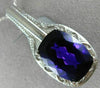 ANTIQUE EXTRA LARGE 10.0CT AAA AMETHYST 14KT WHITE GOLD FILIGREE BROOCH PENDANT