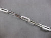 ESTATE LONG 1.55CT DIAMOND 14KT WHITE GOLD 3D OVAL CLASSIC LINK LOVE BRACELET