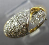 ESTATE 2.0CT DIAMOND 18KT TWO TONE TONE GOLD 3D OVAL & ROUND SOLITAIRE FUN RING