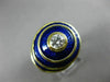 ANTIQUE .58CT OLD MINE DIAMOND & BLUE ENAMEL 18K YELLOW GOLD SOLITAIRE RING 1992