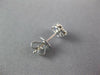 .53CT DIAMOND & AAA SAPPHIRE 18KT WHITE GOLD 4 LEAF CLOVER FLOWER STUD EARRINGS