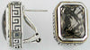 LARGE 14.20CT AAA SMOKEY TOPAZ 14KT YELLOW GOLD & 925 SILVER 3D CLIP ON EARRINGS