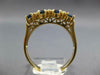 ESTATE 1.2CT DIAMOND & AAA SAPPHIRE 14KT YELLOW GOLD 10 STONE ANNIVERSARY RING