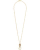 5.71CT MOCHA DIAMOND & AAA WHITE SMOKY TOPAZ 18K ROSE GOLD OVAL FLOATING PENDANT