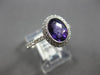 1.39CT DIAMOND & AAA AMETHYST 14KT WHITE GOLD 3D OVAL & ROUND FILIGREE LOVE RING
