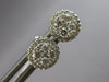 ESTATE .50CT DIAMOND 14KT WHITE GOLD CLASSIC CLUSTER HALO FLOWER STUD EARRINGS