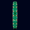 3.60CT AAA EMERALD 14KT YELLOW GOLD CLASSIC SHARED PRONG ETERNITY FUN LOVE RING