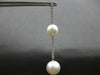 EXTRA LARGE 1.81CT DIAMOND & AAA SOUTH SEA PEARL 18K WHITE GOLD HANGING EARRINGS