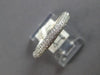 .48CT DIAMOND 14KT WHITE GOLD 3D CLASSIC MULTI ROW PAVE WEDDING ANNIVERSARY RING