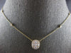 .67CT DIAMOND 14KT YELLOW GOLD CLUSTER INVISIBLE OVAL HALO BY THE YARD NECKLACE
