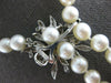 LARGE & LONG OLD MINE .50CT DIAMOND & AAA PEARL 14KT WHITE GOLD LARIAT NECKLACE