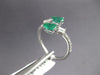 1.19CT DIAMOND & AAA EMERALD 14KT WHITE GOLD 3D OVAL ROUND & BAGUETTE SNAKE RING