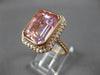 LARGE 9.62CT DIAMOND & AAA KUNZITE 14KT ROSE GOLD 3D HALO SQUARE ENGAGEMENT RING