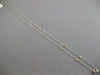 LONG 1.1CT DIAMOND 14KT 2 TONE GOLD 3D SOLITAIRE BY THE YARD BEZEL LOVE NECKLACE