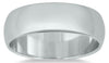 ESTATE 14KT WHITE GOLD 3D CLASSIC SOLID 6MM WEDDING ANIVERSARY RING
