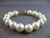 LARGE & LONG AAA SOUTH SEA PEARL 14KT WHITE GOLD 10.5MM FILIGREE BRACELET #27462
