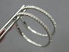 .65CT DIAMOND 14KT WHITE GOLD 3D CLASSIC 1.5MM INSIDE OUT HOOP HANGING EARRINGS