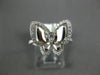 ESTATE .39CT DIAMOND 14KT WHITE GOLD 3D BUTTERFLY FUN LOVE RING