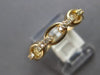 .22CT DIAMOND 14KT YELLOW GOLD CLASSIC MULTI OVAL LINK WEDDING ANNIVERSARY RING