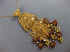 ANTIQUE EXTRA LARGE 5.0CT AAA GARNET & CRYSTAL 22KT YELLOW GOLD PENDANT #27480