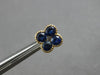 1.2CT DIAMOND & AAA SAPPHIRE 14KT YELLOW GOLD 3D INVISIBLE FLOWER STUD EARRINGS