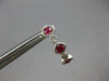 .55CT DIAMOND & AAA RUBY 14K WHITE GOLD ROUND FILIGREE UMBRELLA HANGING EARRINGS