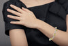 4.79CT WHITE & FANCY YELLOW DIAMOND 18KT 2 TONE GOLD MULTI LEAF TENNIS BRACELET