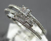 ESTATE .32CT DIAMOND 14KT WHITE GOLD ROUND & BAGUETTE STACKABLE ANNIVERSARY RING