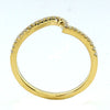 ESTATE .14CT DIAMOND 18KT YELLOW GOLD 3D CLASSIC SINGLE WAVE FUN RING