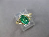 1.32CT DIAMOND & AAA EMERALD 14KT YELLOW GOLD OVAL ROUND & BAGUETTE RING 28154
