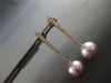 LARGE .43CT DIAMOND & AAA PINK SOUTH SEA PEARL 18K ROSE GOLD 3D JOURNEY EARRINGS