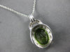 2.28CT DIAMOND & AAA PERIDOT 14KT WHITE GOLD 3D FUN HALO FLOATING PENDANT