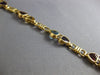 ESTATE 9.2CT AAA MULTI GEM 14KT YELLOW GOLD 3D MULTI HEART LOVE BRACELET