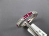 1.63CT DIAMOND & AAA RUBY 14KT WHITE GOLD 3D PRINCESS ETERNITY ANNIVERSARY RING