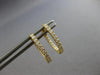 ESTATE .46CT DIAMOND 18K YELLOW GOLD 3D CLASSIC OVAL HUGGIE FUN HANGING EARRINGS
