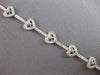 ESTATE 2.17CT DIAMOND 14KT WHITE GOLD MULTI HEART FILIGREE LOVE TENNIS BRACELET