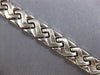 ESTATE 14KT WHITE GOLD 3D CLASSIC MATTE & SHINY CRISS CROSS FUN BRACELET