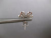 ESTATE LARGE 1.05CT DIAMOND 14KT WHITE GOLD 3D CLASSIC FLOWER STUD EARRINGS