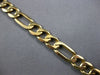 ESTATE LONG 14KT YELLOW GOLD 3D CLASSIC SOLID 7.5MM FIGARO MENS BRACELET