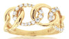 ESTATE .33CT DIAMOND 14KT YELLOW GOLD 3D CLASSIC LOVE KNOT LINK FUN RING