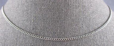 ANTIQUE LONG 14KT WHITE GOLD CLASSIC 2MM LINK CHAIN #27340