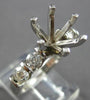 LARGE .72CT DIAMOND 18KT WHITE GOLD 3D 6 PRONG SEMI MOUNT ENGAGEMENT RING #27793