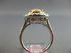 LARGE GIA 2.25CT WHITE & PINK DIAMOND 18K WHITE & ROSE GOLD HALO ENGAGEMENT RING