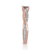 .49CT WHITE & PINK DIAMOND 18KT WHITE & ROSE GOLD PRINCESS LOVE ENGAGEMENT RING