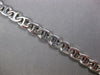 ESTATE WIDE 14KT WHITE GOLD 3D CLASSIC SOLID COMFORTABLE LINK MENS BRACELET