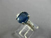 ESTATE LARGE 2.6CT DIAMOND & AAA KASHMIR SAPPHIRE 14K WHITE GOLD ENGAGEMENT RING
