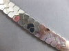 ESTATE WIDE AND LONG 14KT WHITE GOLD 3D MATTE AND SHINY LOVE BRACELET