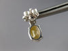 3.03CT DIAMOND & AAA CITRINE 14KT WHITE GOLD OVAL & ROUND FLOWER STUD EARRINGS